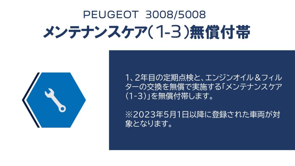 3008 / 5008 　　80万円購入サポート実施中！