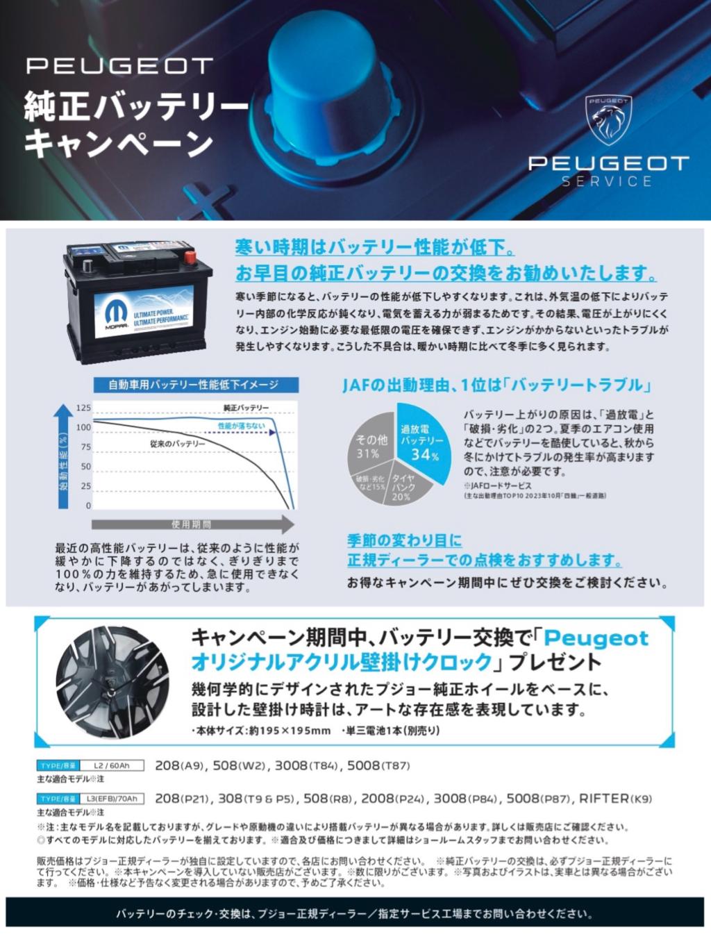 純正バッテリーキャンペーン